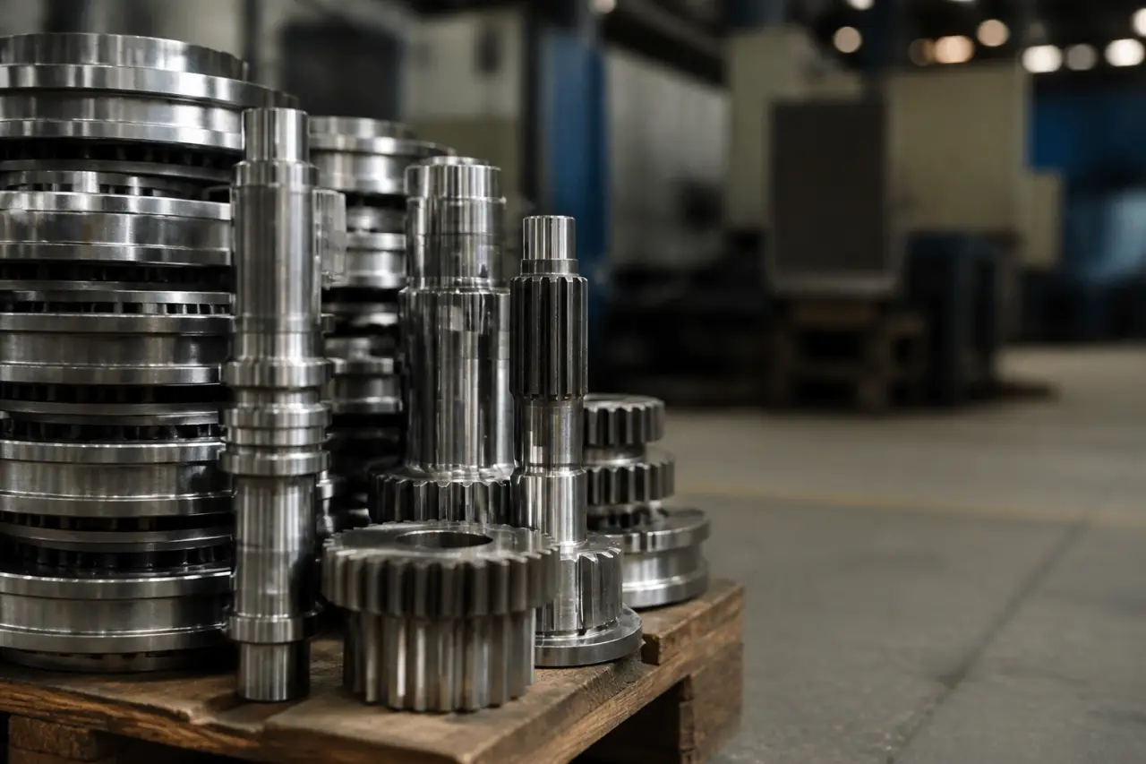 Machined steel shafts, gears and bearing rings for automotive drivetrain parts